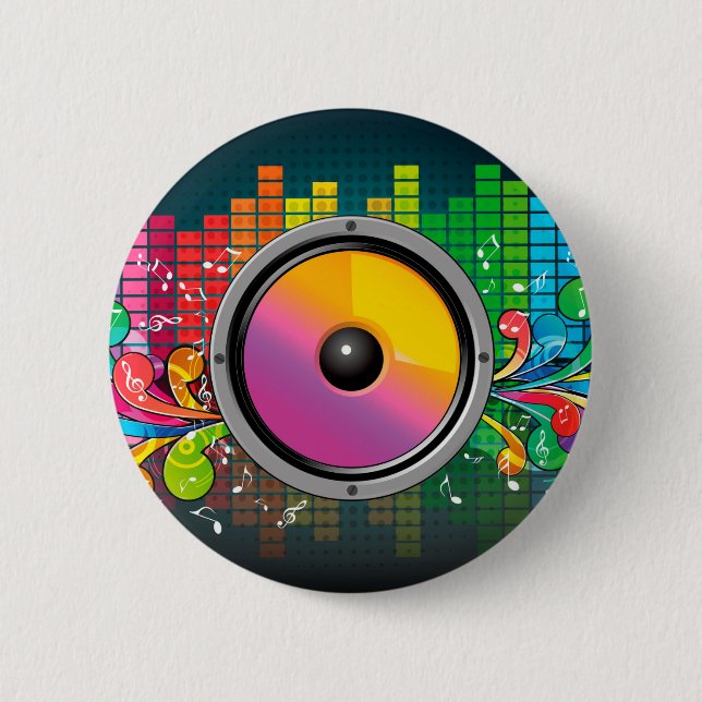 Badge Rond 5 Cm Haut-parleur (Devant)