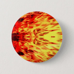 Badge Rond 5 Cm Haut-parleur musical avec flammes