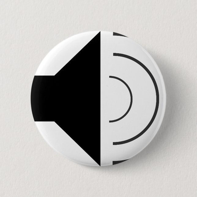 Badge Rond 5 Cm Haut-parleur Volume (Devant)
