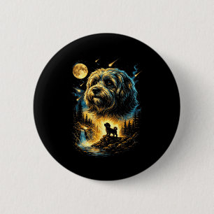 Badge Rond 5 Cm Havanais hurle à la lune vintage 90s drôle de chie