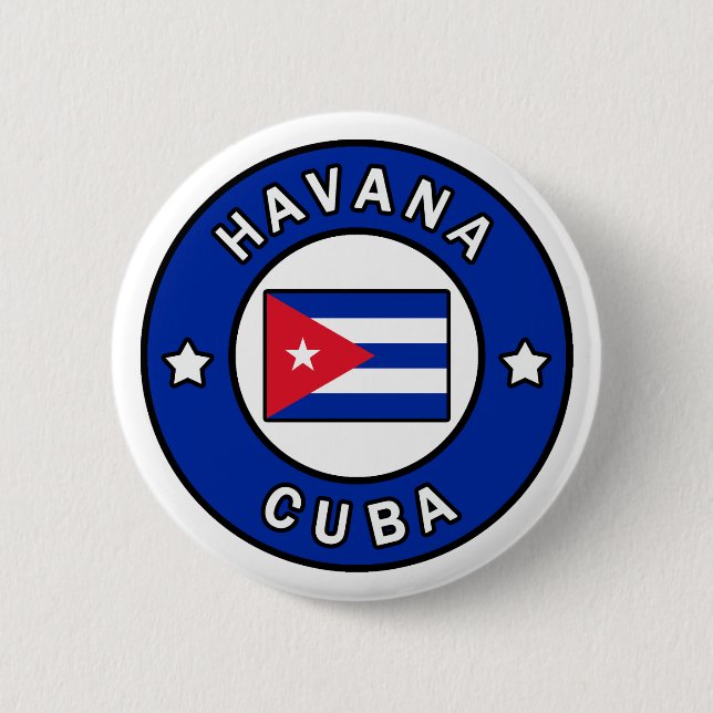 Badge Rond 5 Cm Havane Cuba (Devant)