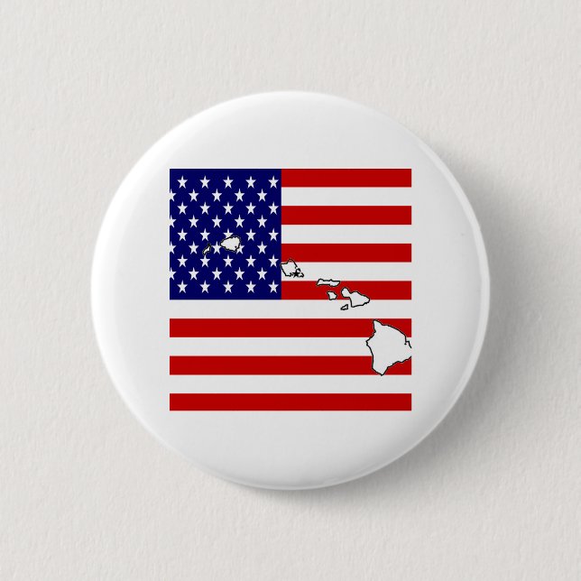 Badge Rond 5 Cm Hawaï (Devant)