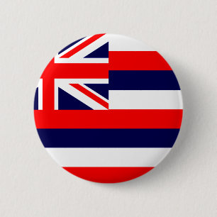 BADGE ROND 5 CM HAWAÏ/DRAPEAU HAWAÏEN