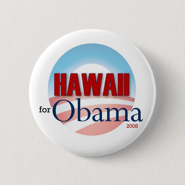 Badge Rond 5 Cm Hawaï pour Obama (Devant)