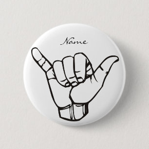 Badge Rond 5 Cm Hawaï Shaka Brah Wave Thunder_Cove