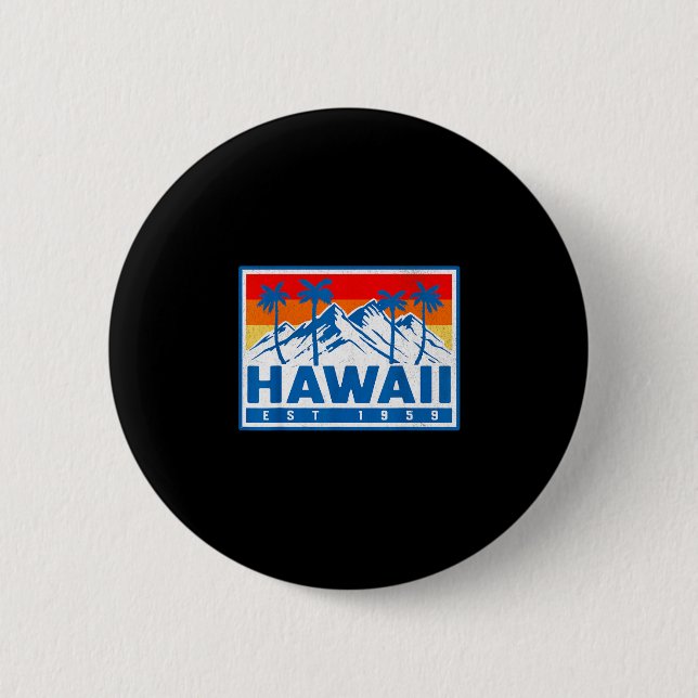 Badge Rond 5 Cm Hawaii  (Devant)