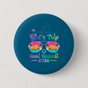 Badge Rond 5 Cm Hawaii plage femmes filles voyage 2026 ambiance es