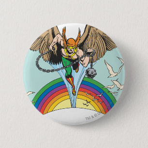 Badge Rond 5 Cm Hawkman survole le ciel