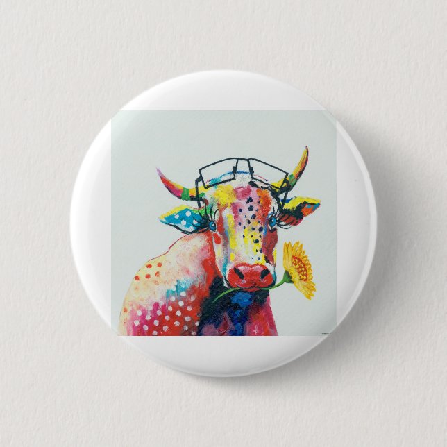 Badge Rond 5 Cm HAZ27 Cow.tif (Devant)