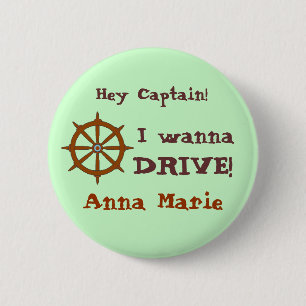 Badge Rond 5 Cm Hé nom du capitaine W