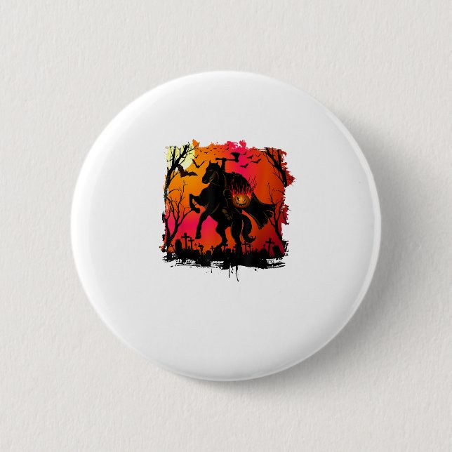 Badge Rond 5 Cm Headless Horseman Shirt Urban Legend Halloween Pum (Devant)