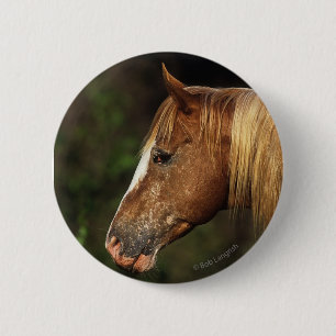 Badge Rond 5 Cm Headshot 1 de cheval d'Appaloosa