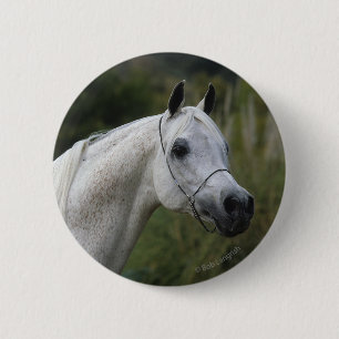 Badge Rond 5 Cm Headshot arabe 1 de cheval