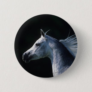 Badge Rond 5 Cm Headshot arabe 2 de cheval