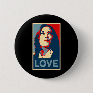 Badge Rond 5 Cm Heal Love Hope Kamala Harris Obama 47 Soutien Empo