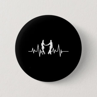 Badge Rond 5 Cm Hearbeat Tango Dancing Samba Dancer