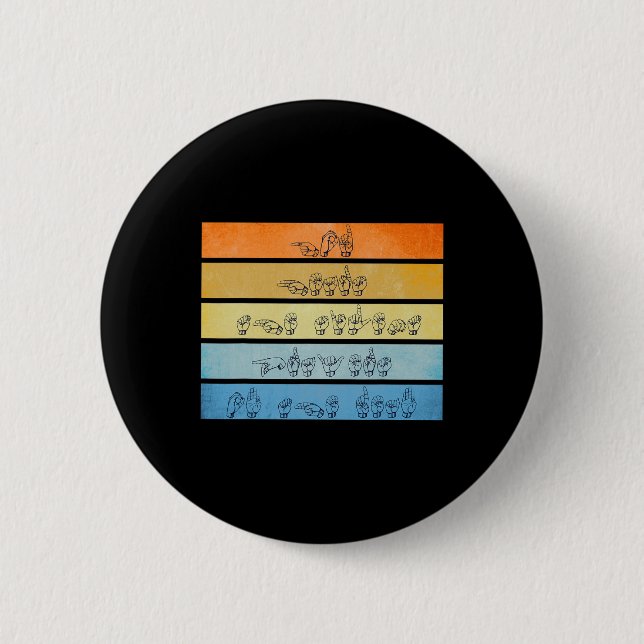 Badge Rond 5 Cm Hears Prayers Sourde Sensibilisation Langue des si (Devant)