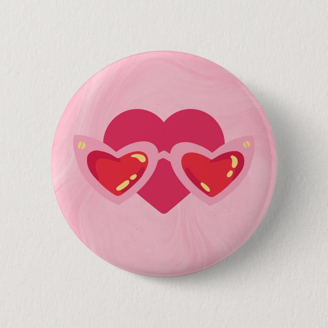 Badge Rond 5 Cm Heart (Devant)