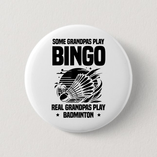 Badge Rond 5 Cm Heartbeat Ecg Shuttle Badminton Player Shuttle (Devant)