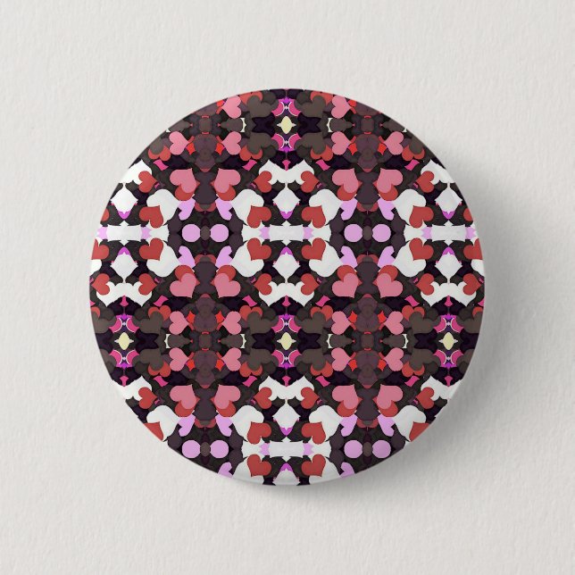 Badge Rond 5 Cm HEARTS WITH Love (Devant)