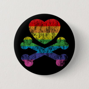 Badge Rond 5 Cm heartz et os