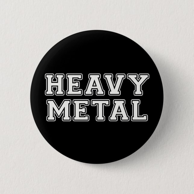 Badge Rond 5 Cm Heavy Metal (Devant)
