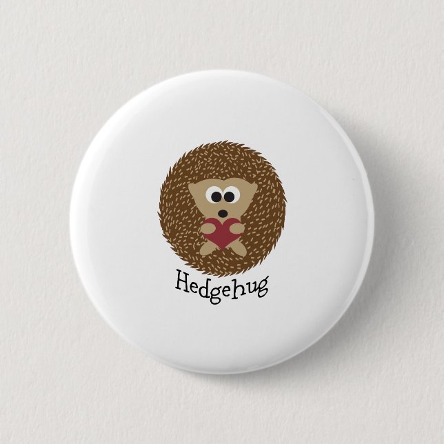 Badge Rond 5 Cm Hedgehug Hedgehog (Devant)