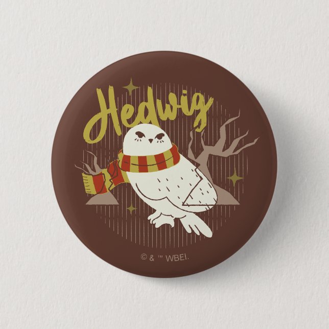 Badge Rond 5 Cm Hedwig Whimsical Forest Drawing (Devant)