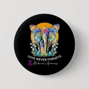 Badge Rond 5 Cm Heimerheimer Elephant Love N'oublie jamais Heimerh