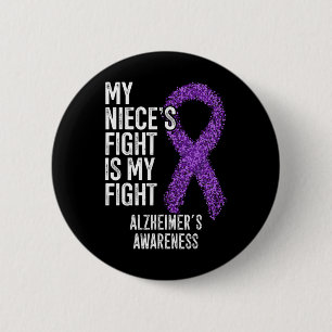 Badge Rond 5 Cm Heimerheimer Le combat de ma nièce est mon combat