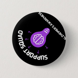 Badge Rond 5 Cm Heimerheimer's Awareness A Messy Bun Heimerheimer'