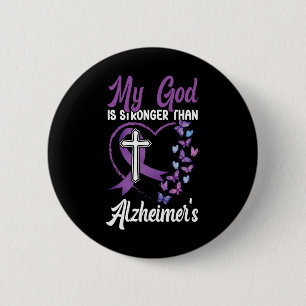 Badge Rond 5 Cm Heimerheimer's Dementia Sensibilisation Faith Go