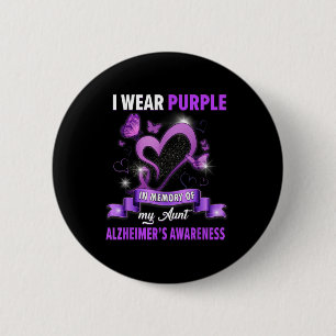 Badge Rond 5 Cm Heimers Sensibilisation Je Porte Le Violet En Mémo