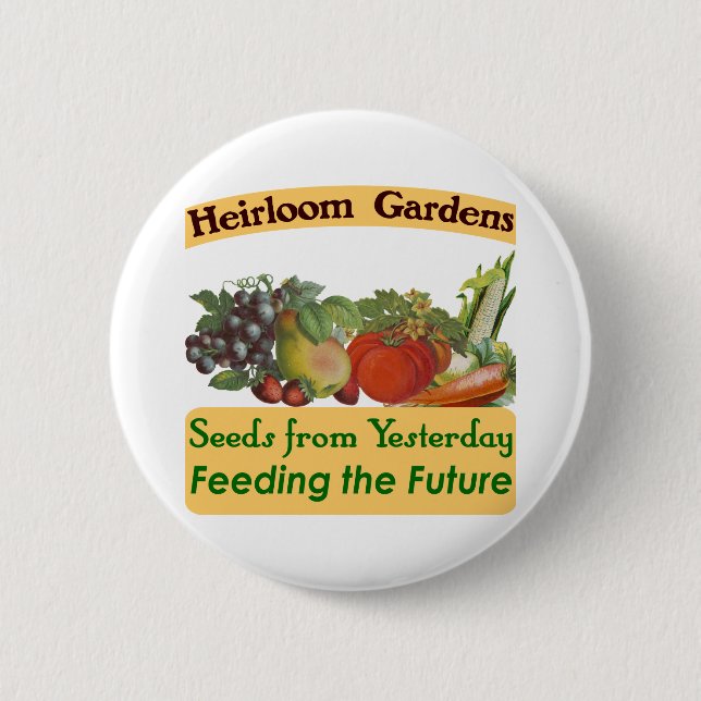 Badge Rond 5 Cm Heirloom Gardens Green Dire (Devant)
