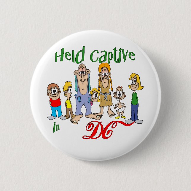 Badge Rond 5 Cm Held Captive dans DC (Devant)