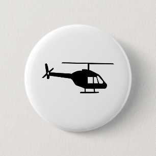 Badge Rond 5 Cm Hélicoptère