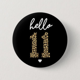 Badge Rond 5 Cm Hello Eleven 11th Birthday celebration