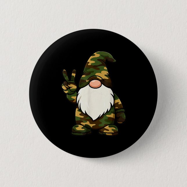 Badge Rond 5 Cm Hello Hunting Season Christmas Camouflage Camo Gno (Devant)