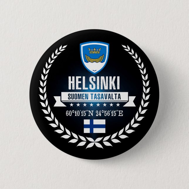 Badge Rond 5 Cm Helsinki (Devant)