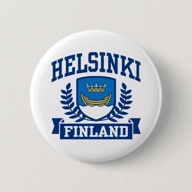 Badge Rond 5 Cm Helsinki Finlande (Devant)