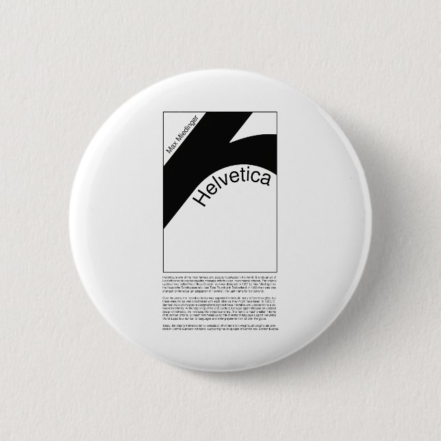 Badge Rond 5 Cm Helvetica Typography | Demo Design (Devant)
