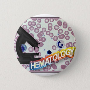 Badge Rond 5 Cm HÉMATOLOGIE - technologie Médicale - laboratoire