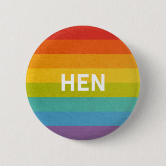 Badge Rond 5 Cm Hen Pronomen Straight Rainbow