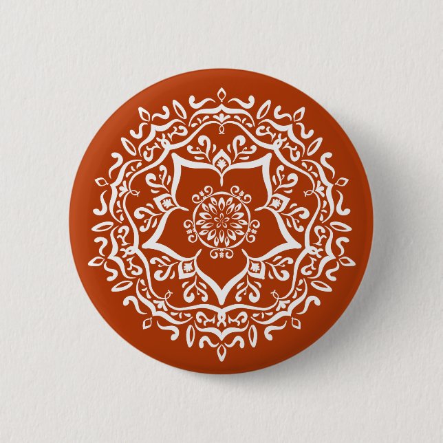 Badge Rond 5 Cm Henna Mandala (Devant)