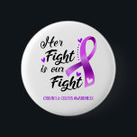 Badge Rond 5 Cm Her Fight is our Fight Crohn's & Colitis Awareness<br><div class="desc">Crohn's & Colitis,  Gifts,  Warrior Fighter, Supporting Fighting,  Crohn's & Colitis Awareness Gifts,  Crohn's & Colitis Awareness Month,  Support Crohn's & Colitis,   Crohn's & Colitis Ribbon,  Support,  Support Crohn's & Colitis, </div>