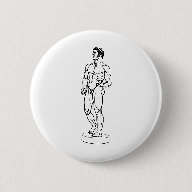 Badge Rond 5 Cm heracles, hercules, mythologie, grec, atalanta, fa (Devant)