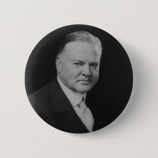 Badge Rond 5 Cm Herbert Hoover (Devant)