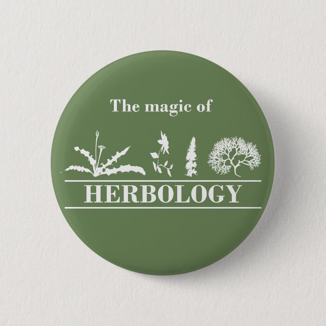 Badge Rond 5 Cm Herbologie herboriste herboriste (Devant)