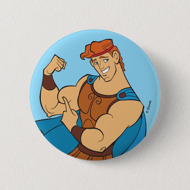 Badge Rond 5 Cm Hercules Bicep Flex Button (Devant)
