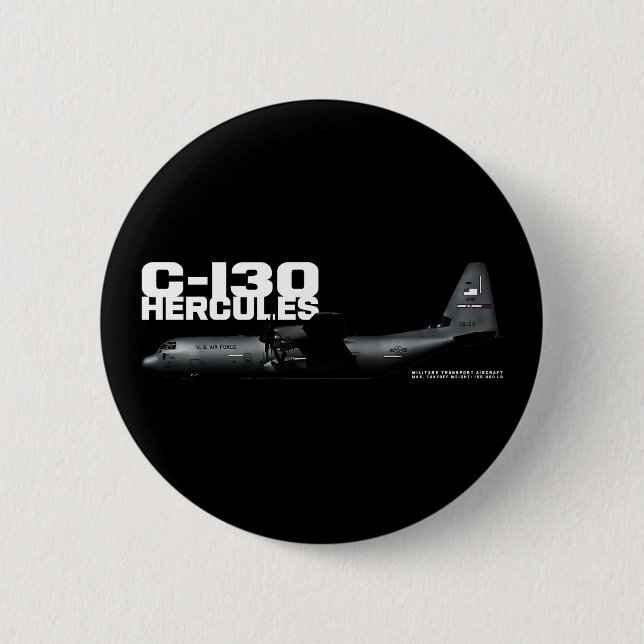 Badge Rond 5 Cm Hercules C-130 (Devant)